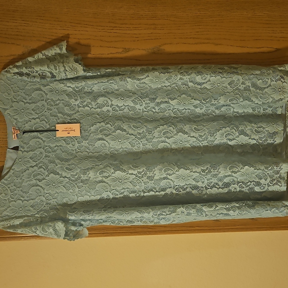 Juicy Couture Soft Blue Lace Dress
